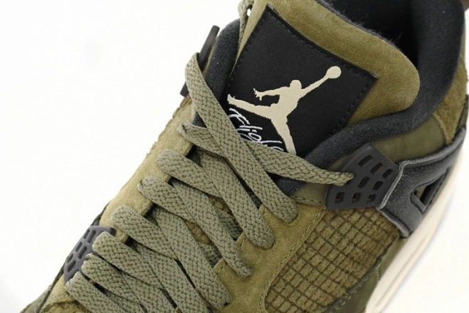 Cheap TBK Olive Air Jordan Medium 4 FB9927-200 Craft 0701